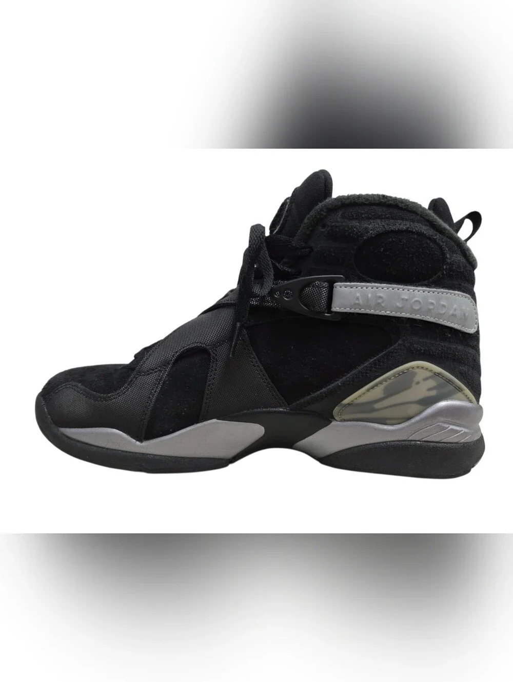 Air Jordan 8 Retro Men’s Sneakers - Black/Gray